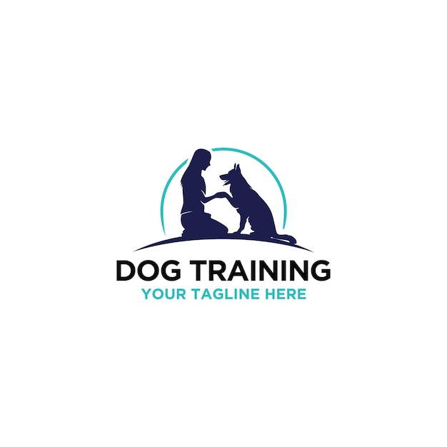 Dogtraininglogodesignpremiumvector