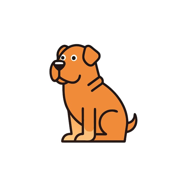 Dogue De Bordeaux dog learns icon vector