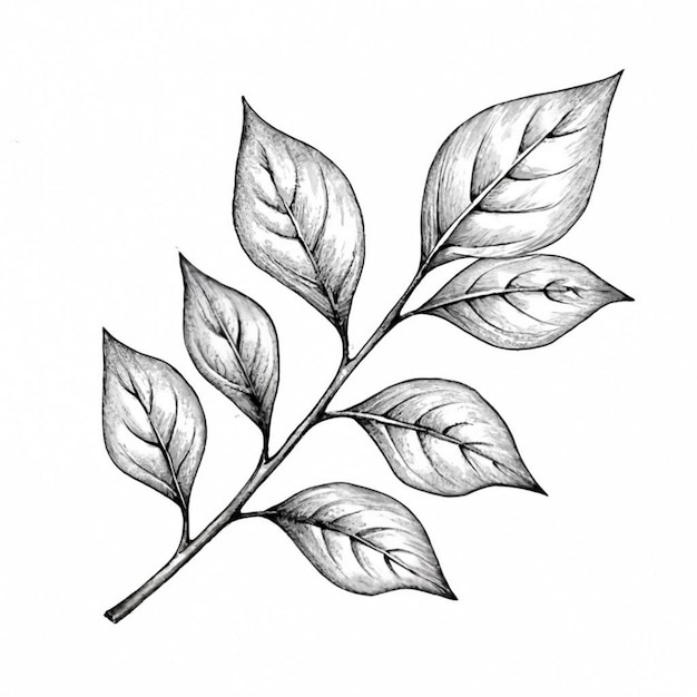 Dogwood vintage leaf vector