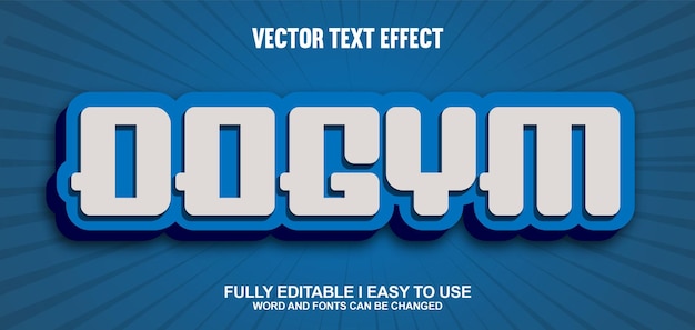 Dogym Fully Editable 3d Vector Text Effect