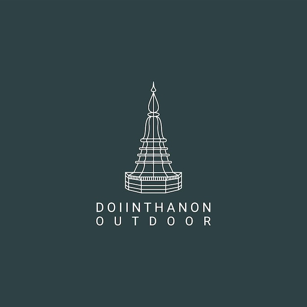 Doi inthanon logo design icon vector