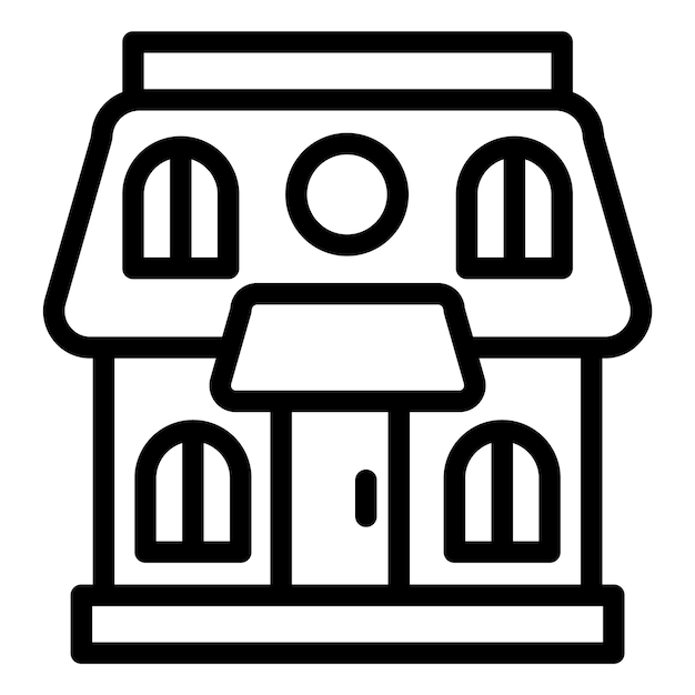 Doll house Vector Icon Design Illustration