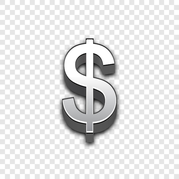 Dollar 3d sign illustration isolated