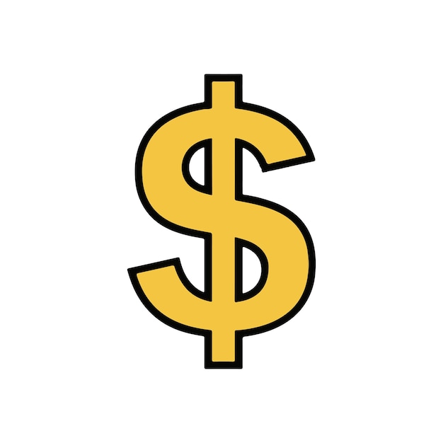 dollar icon vector