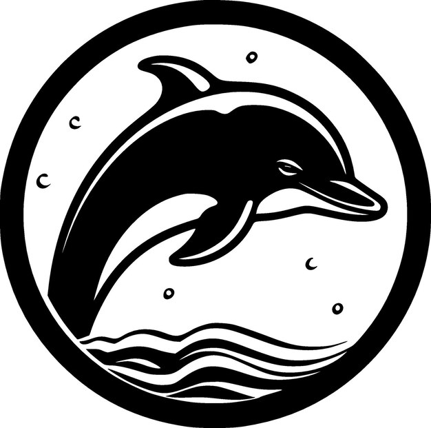 Dolphin High Quality Vector Logo Vector illustration ideal for Tshirt graphic