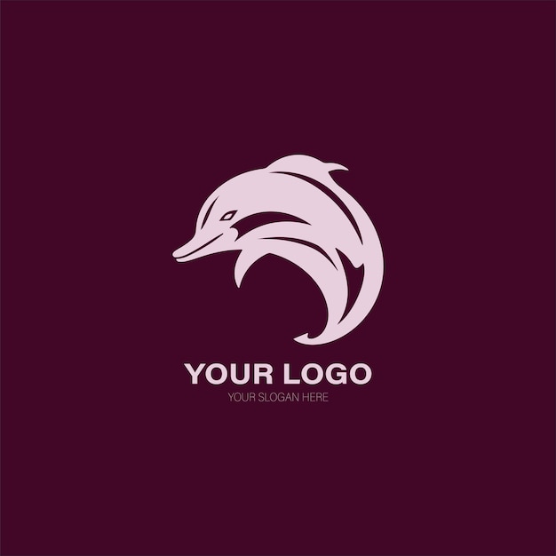 Dolphin logo design with minimalist design