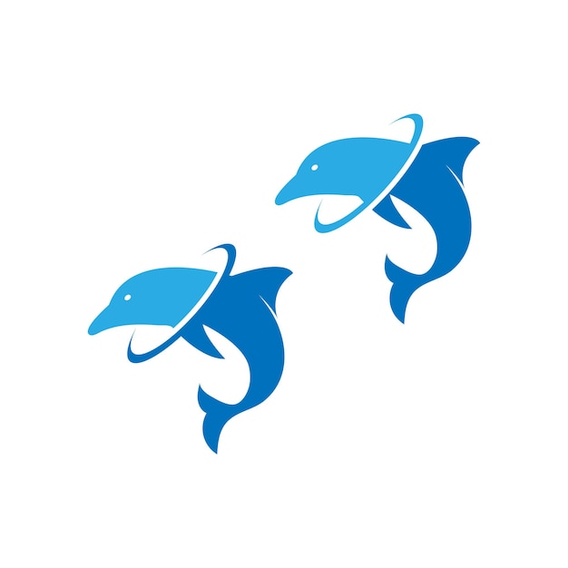 Dolphin logo icon design concept vector template