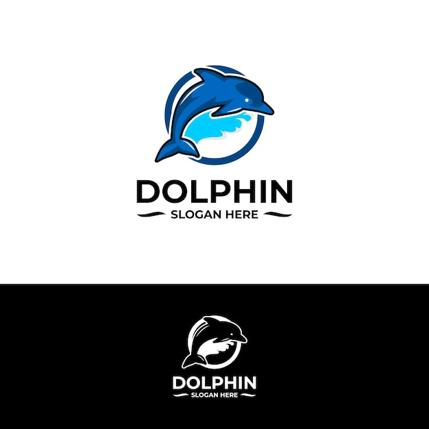 Dolphin logo with the title dolphin logo