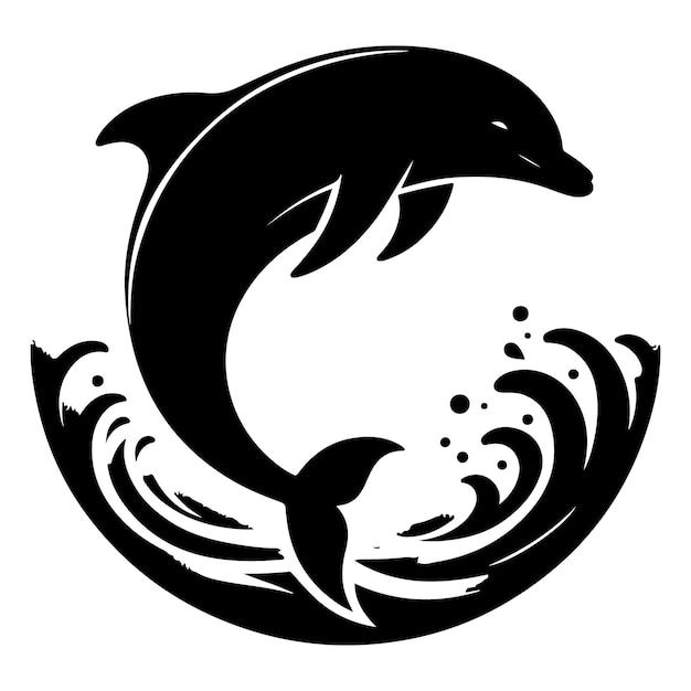 Dolphin silhouette vector