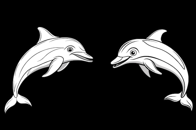 dolphin vector illustration white background