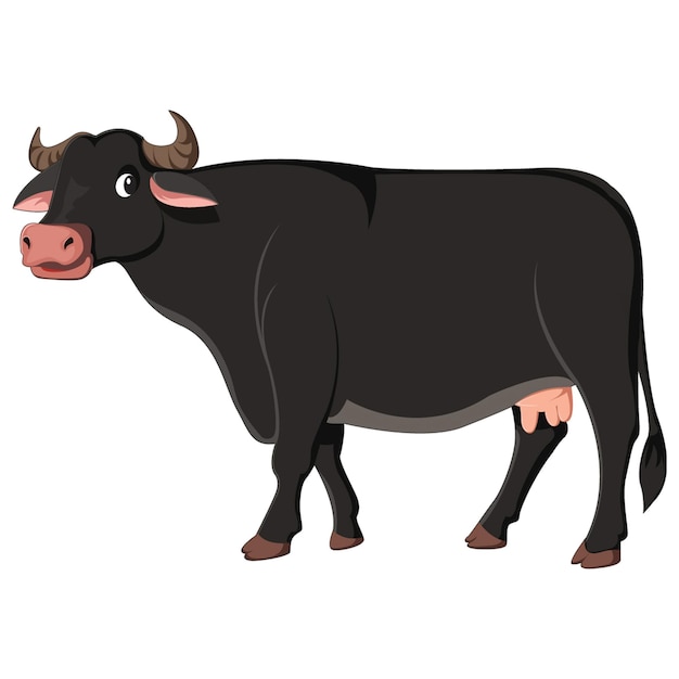 Domestic animal buffalo vector illustration