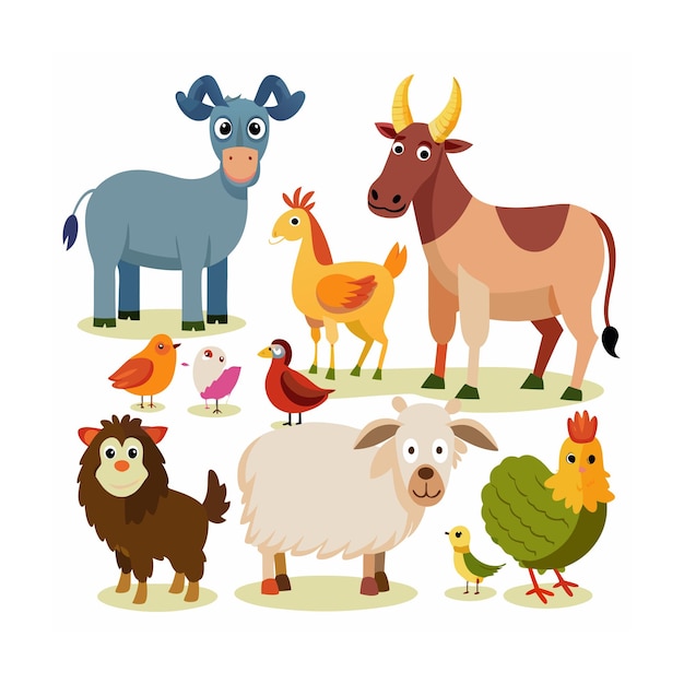 Vector domestic animal vector illustration