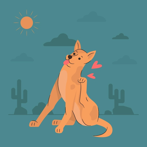 Domestic dog concept vector illustration