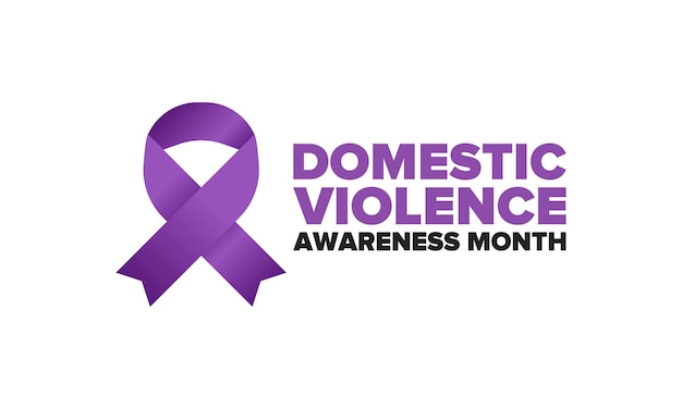 Domestic Violence Awareness Month Awareness purple ribbon Day of Unity Stop women abuse Art