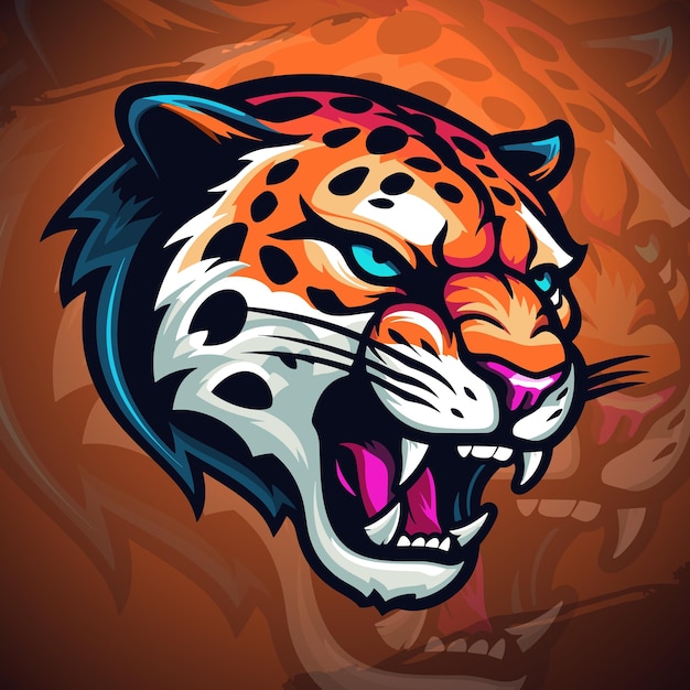 Dominant Jaguar Emblem Conquer the Field with a Striking Mascot Logo Ideal for Sports Team