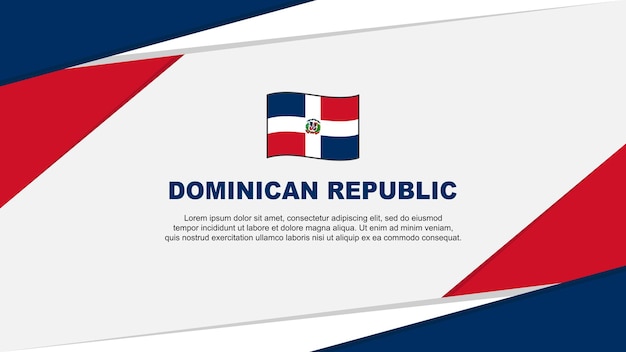 Dominican Republic Flag Abstract Background Design Template Dominican Republic Independence Day Banner Cartoon Vector Illustration Dominican Republic