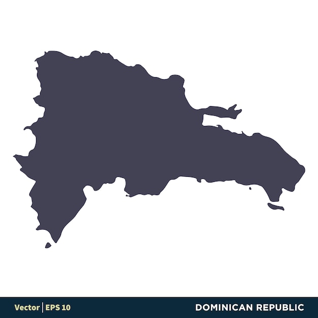 Dominican Republic North America Countries Map Icon Vector Logo Template Illustration Design Vector EPS 10