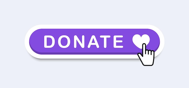 Donate button Push button donate now