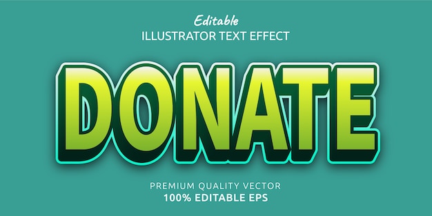 Donate Editable Text Style Effect