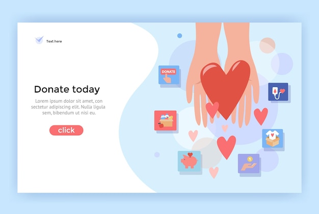 Donation concept illustration perfect for web design banner mobile app landing page