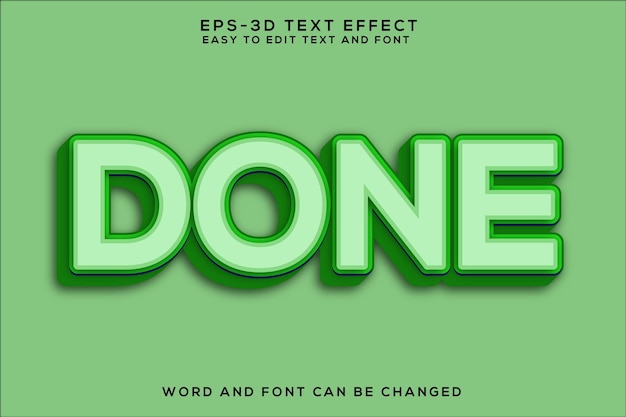 Done 3d text effect