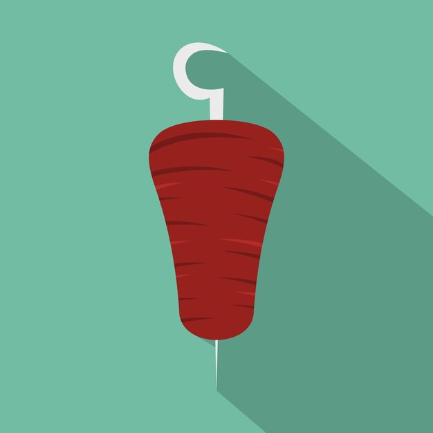 Doner kebab icon Flat illustration of doner kebab vector icon for web