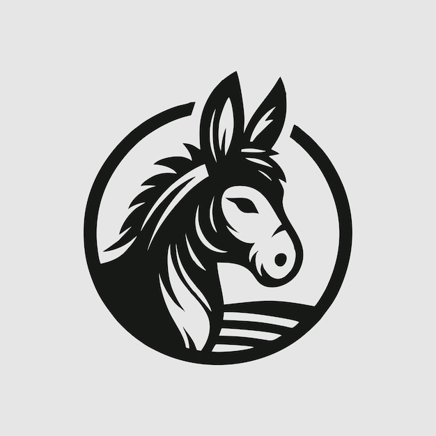 donkey logo icon design illustration