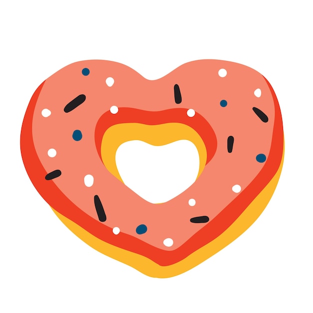 Vector donut heart