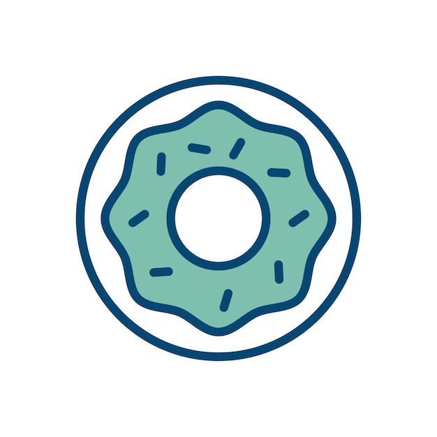 Vector donut icon vector design template in white background