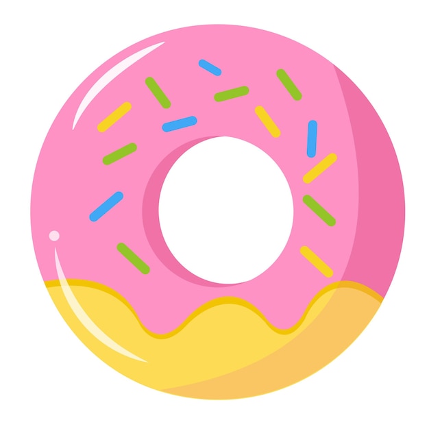 Donut isolated on white background vector illustration