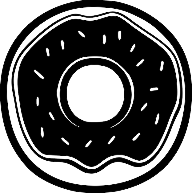 Vector donut minimalist and flat logo vector illustration