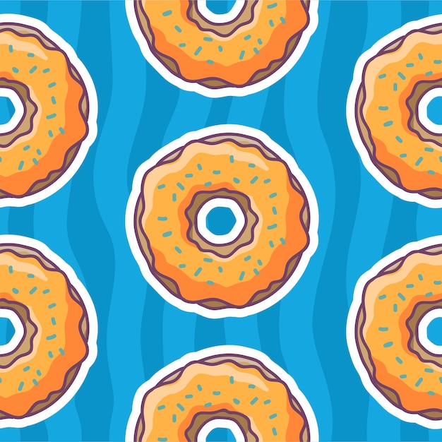 Donut seamless pattern