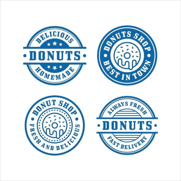 Donut stamps design premium collection