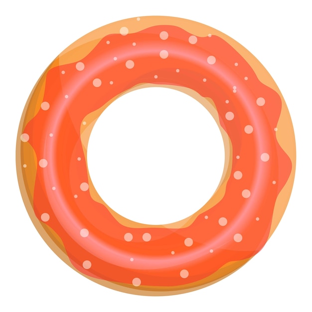 Donut swim ring icon Cartoon of donut swim ring vector icon for web design isolated on white background