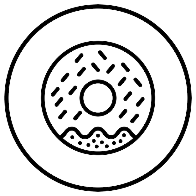 Vector donut vector icon design illustration