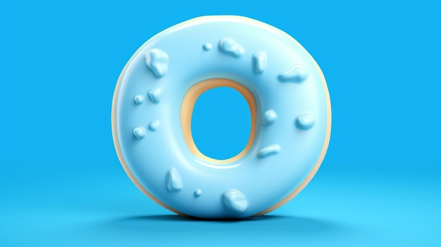 a donut with the letter o on it