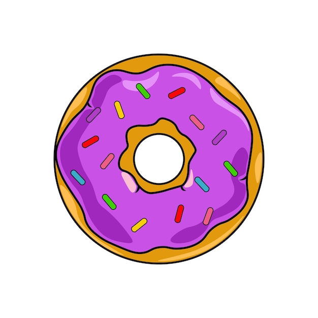 Donuts elements, isolated colored donuts, sweet shop, vector cute donuts collection, isolated