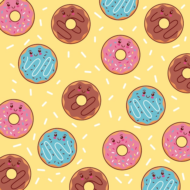 Donuts parttern background