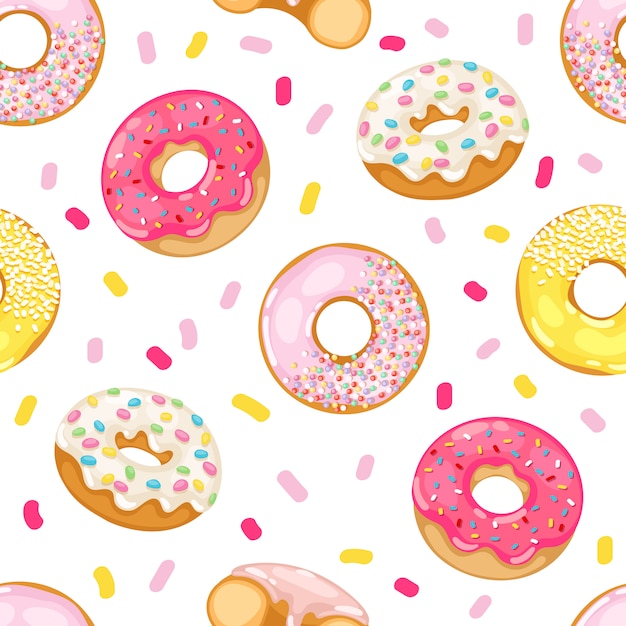 Donuts  seamless pattern