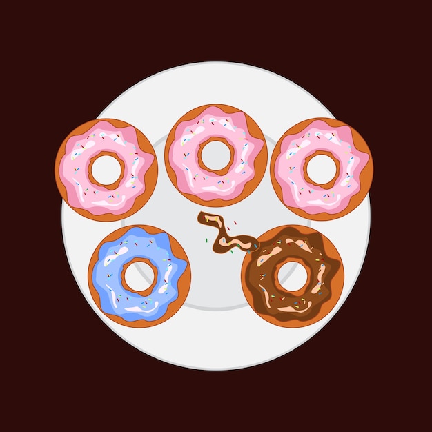 donuts vector illustration