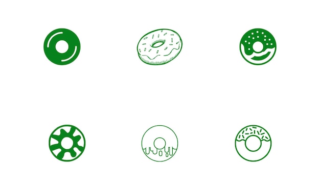 Donuts Vectors Icon Set