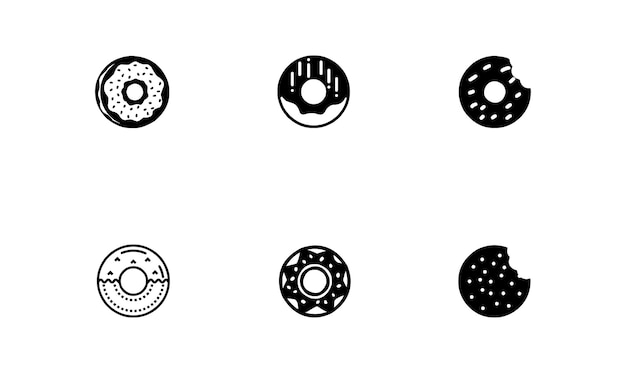 Vector donuts vectors icon set