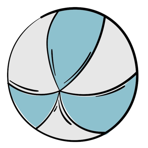 Doodle Beach Bouncy Ball Sticker