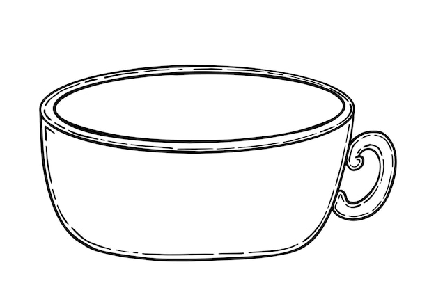 Doodle beverage cup with handle linear