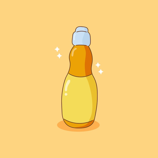 Doodle Cartoon Juice Orange Bottle