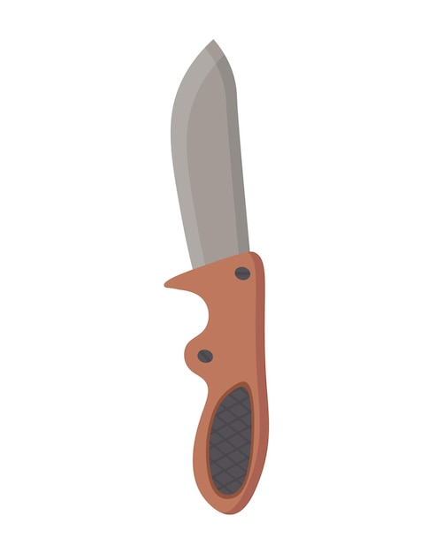 Vector doodle clipart folding knife for the traveler all objects are repainted