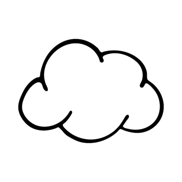 Doodle cloud handdrawn vector illustration