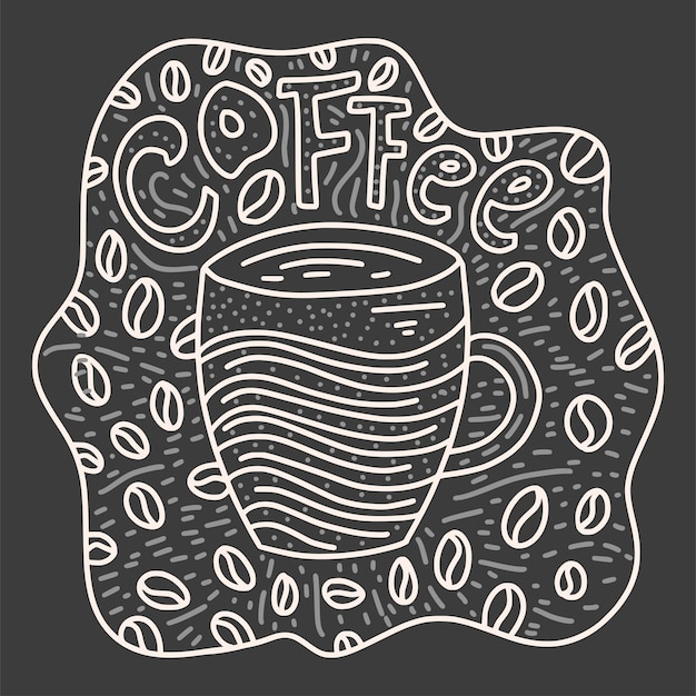 Doodle Coffee Cup Vector Illustration