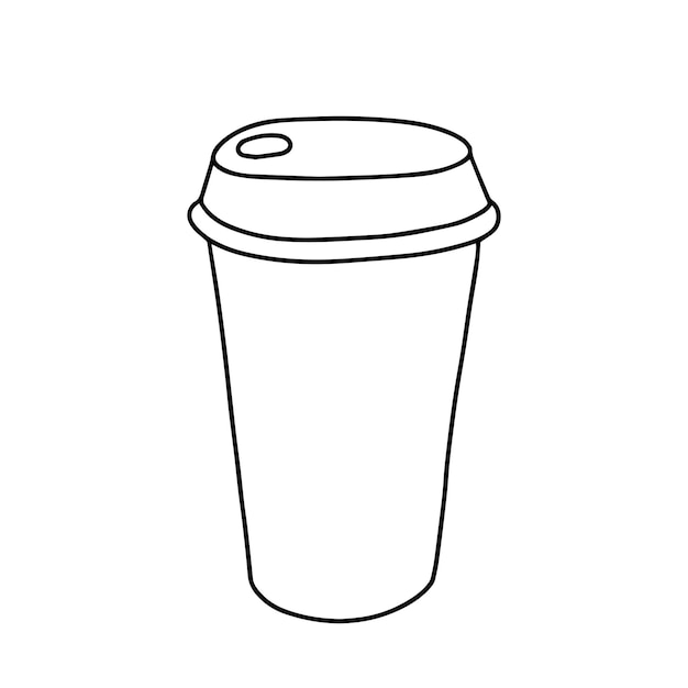 Doodle coffee mug vector illustration Hand drawn coffee mug sketch