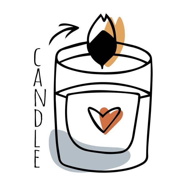 Doodle cute candle self care